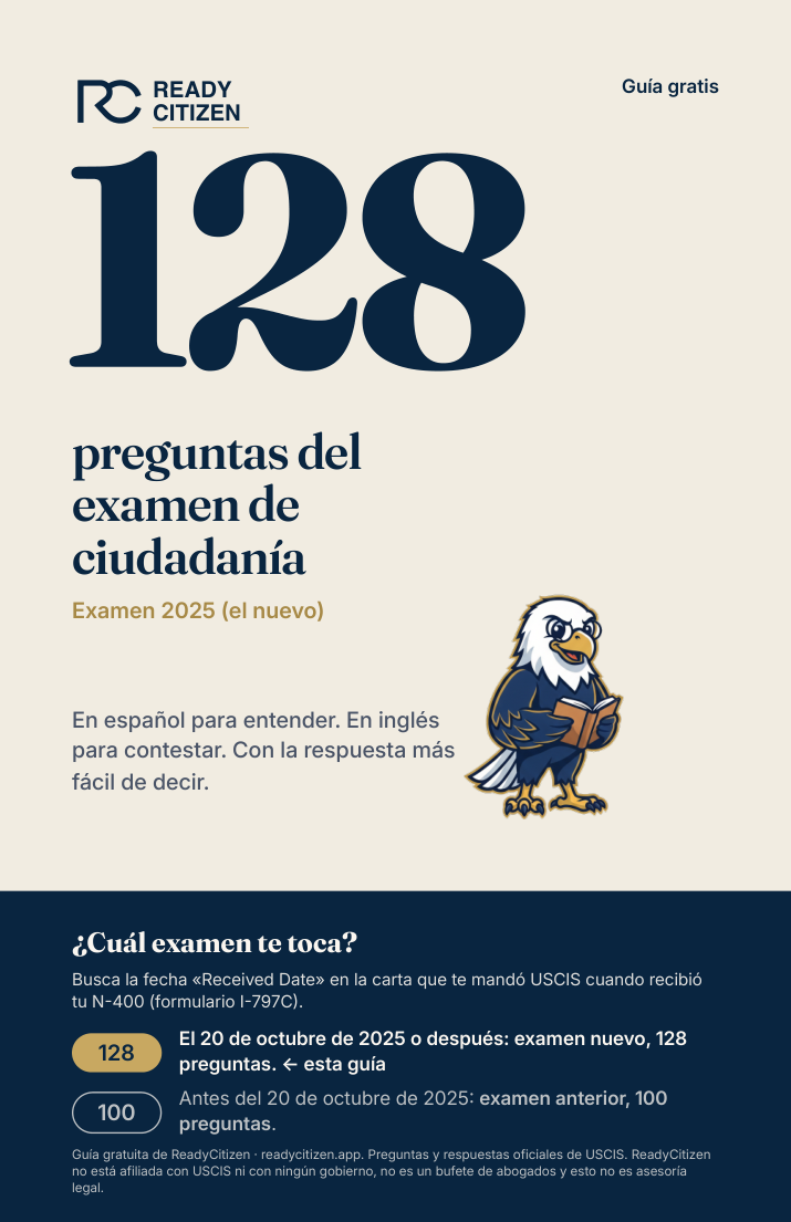 Portada de la lista de las 128 preguntas