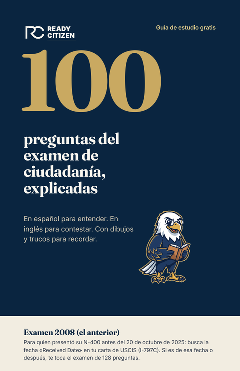 Portada de la guía de estudio de las 100 preguntas